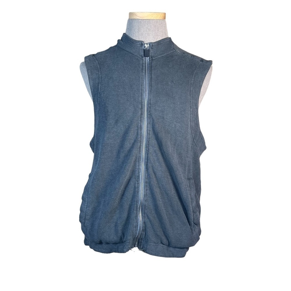 The Territory Ahead Men’s Cotton Double Layered Charcoal Gray Zip Front Vest L - Picture 4 of 11